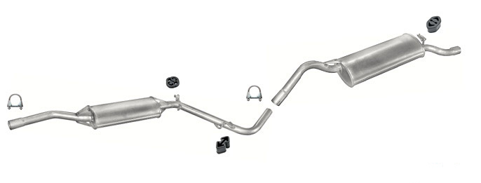 Auspuff SKODA FELICIA 1.3 68PS Schrägheck 1998-2001 Auspuffanlage