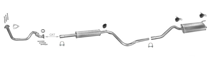 Auspuff SEAT INCA 1.4 60PS 1995-1997 +Rohr Auspuffanlage