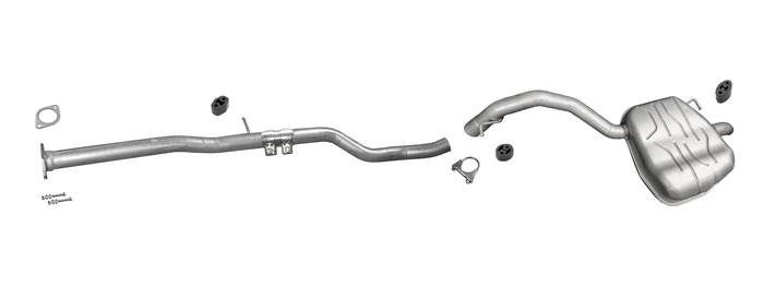 Auspuff für VOLVO V70 III XC70 II 2.0 D3 2.4 D5 auch AWD 2007-2015 Auspuffanlage