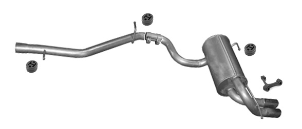 Endschalldämpfer für SKODA YETI 2.0 TDi 4x4 110/140PS Auspuff Endtopf