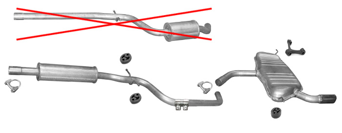 Auspuff SEAT LEON (1P1) / SEAT ALTEA 1.6 Auspuffanlage
