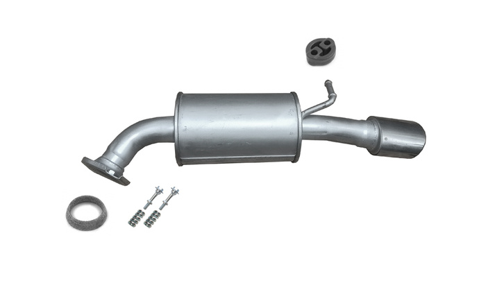 Endschalldämpfer für LEXUS RX 400H 3.3 Hybrid mit Chrom Endrohr 05-08 Auspuff