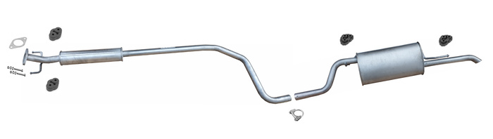 Auspuff für CHEVROLET AVEO T300 1.2 1.4 ab 2011 Stufenheck Auspuffanlage