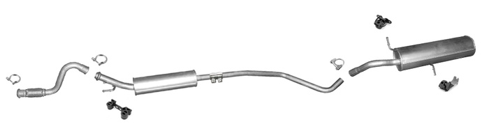 Auspuff für CITROEN C4 DS4 PEUGEOT 308 3008 1.2 THP 1.6 VTi +Rohr Auspuffanlage