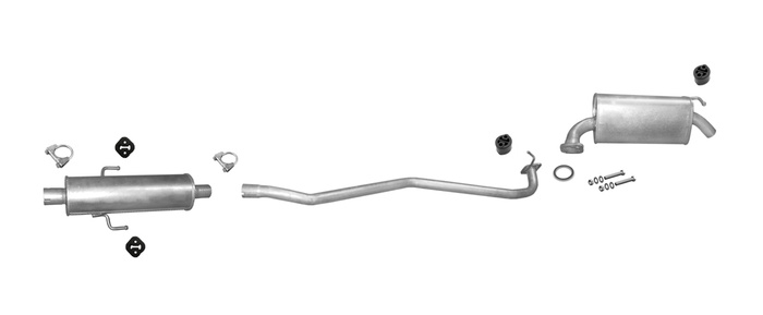 Auspuff für MAZDA 6 1.8 und 2.0 ab 02 mit Reparaturschalldämpfer Auspuffanlage