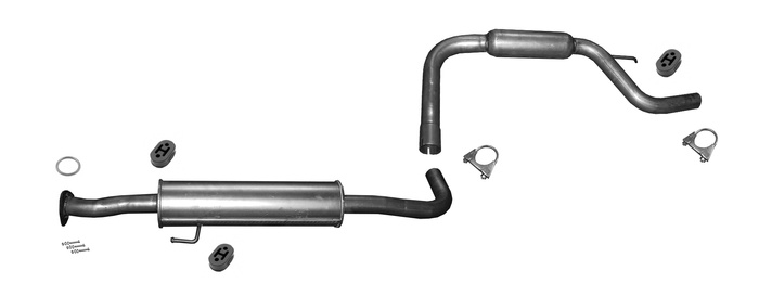 Mittelschalldämpfer für HONDA ACCORD VII Tourer 2.0 16V Kombi ab 2003 Auspuff
