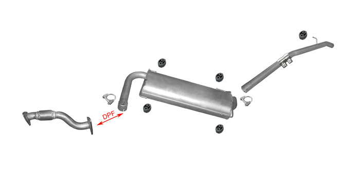 Auspuff für PEUGEOT BOXER III 3.0 HDI 177PS LWB Ab 07.2011 Auspuffanlage