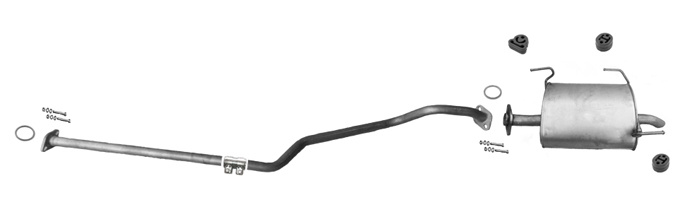 Auspuff für NISSAN ALMERA TINO 2.2 dCi 16V 2000-2005 Auspuffanlage