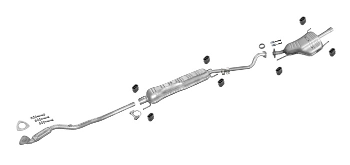 Auspuff OPEL ASTRA G 1.6 16V 101PS Coupe Cabrio +Rohr Auspuffanlage