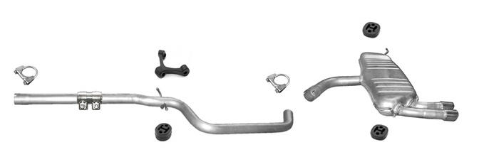 Auspuff für AUDI A3 Sportback 2.0 TDI 140PS mit DPF! 5-Türen Auspuffanlage