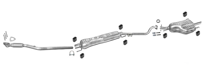 Auspuff OPEL ASTRA G 1.8 16V CC Schrägheck 09.2000-09.2003 Auspuffanlage