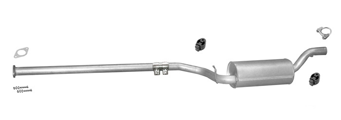 Mittelschalldämpfer FORD FOCUS VOLVO C30 S40 MAZDA 3 1.6 1.8 TD TDCI Auspuff