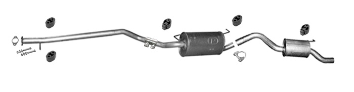 Auspuff für FORD TOURNEO und TRANSIT CONNECT 1.8 ab 2004 nür SWB Auspuffanlage