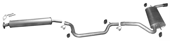 Auspuff für FORD FOCUS III 1.5 1.6 EcoBoost 150, 182 PS Kombi +VSD Auspuffanlage