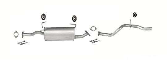 Auspuff HYUNDAI H100 2.4 Bus Auspuffanlage