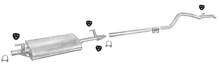 Auspuff MERCEDES SPRINTER 208 308 D LWB mit KAT Auspuffanlage