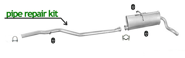 Auspuff CITROEN BERLINGO / PEUGEOT PARTNER 1.9 D 2001-2002 Auspuffanlage