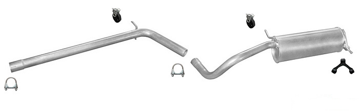 Auspuff SKODA FABIA 1.9 TDI 100PS 2003-2007 Auspuffanlage