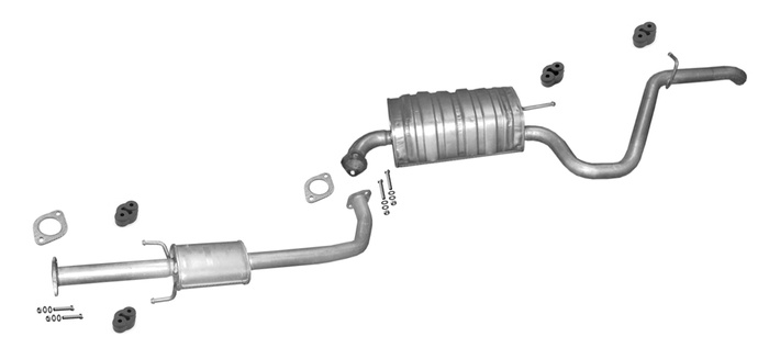Auspuff für HYUNDAI i30 I 1.6 2.0 CRDi Kombi für ohne DPF Auspuffanlage