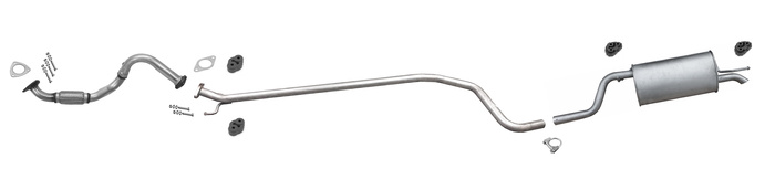 Auspuff für CHEVROLET AVEO T300 1.2 ab 2011 Schrägheck +Rohr Vorne Auspuffanlage