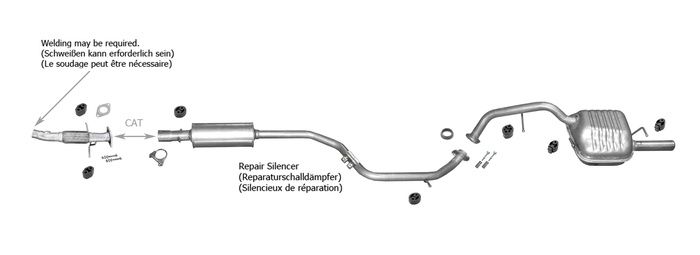 Auspuff +Rohr für MAZDA 5 (CR) 1.8 2.0 2005-2010 Auspuffanlage