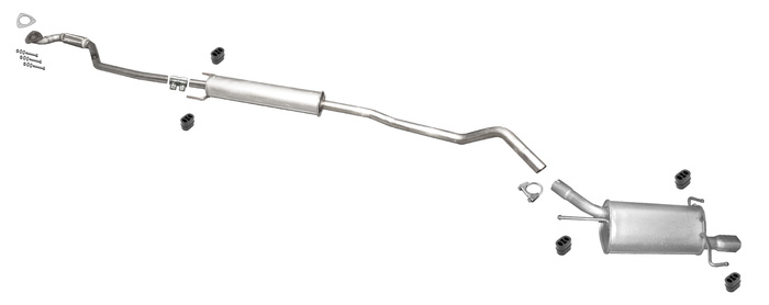 Auspuff für OPEL TIGRA TWINTOP 1.8 / CORSA C 1.8 Auspuffanlage