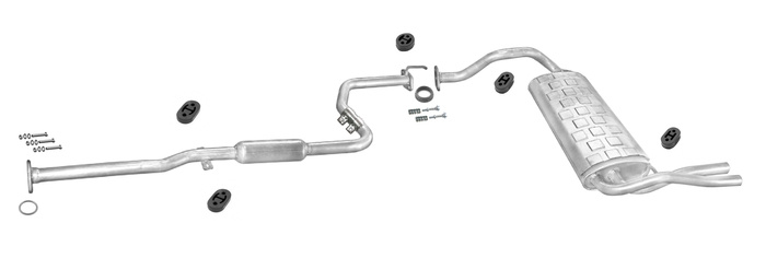 Auspuff für HONDA CIVIC CRX 1.6 1989-1991 Auspuffanlage