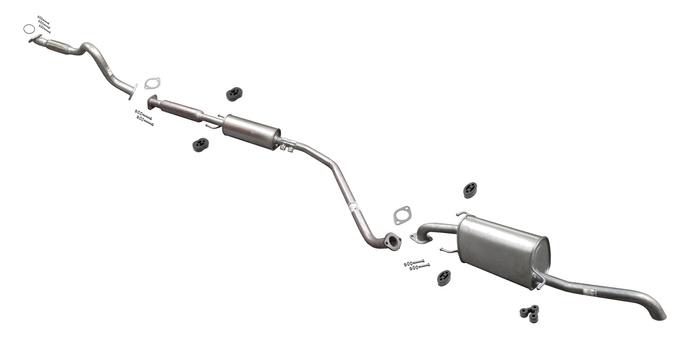 Auspuff für CHEVROLET AVEO T250, T255 1.4 ab 2008 Stufenheck +Rohr Auspuffanlage