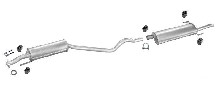 Auspuff OPEL ASTRA F 1.7 TD Stufenheck Limousine 1996-04.1998 Auspuffanlage