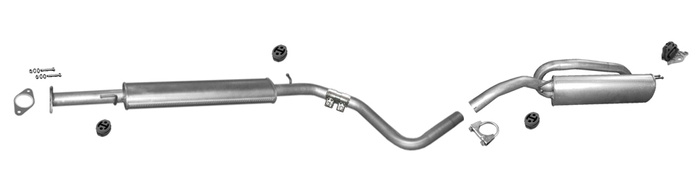 Auspuff für FIAT BRAVO II (198) 1.4 T-JET 150PS Auspuffanlage