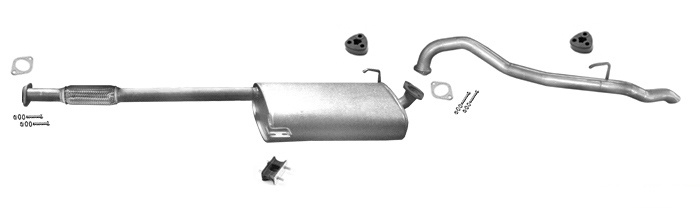 Auspuff OPEL FRONTERA A 2.5 TDS LWB 5-Türen auch SPORT 96-98 Auspuffanlage