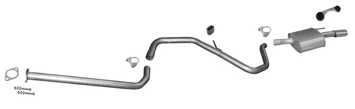 Auspuff für OPEL INSIGNIA A 2.0 CDTi Kombi +Chrom Auspuffanlage