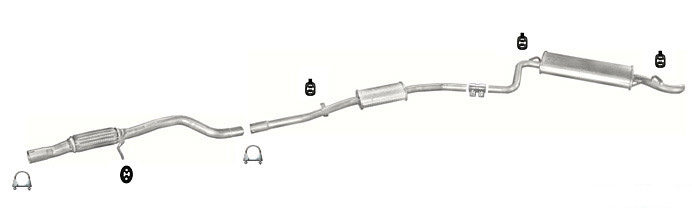 Auspuff FIAT SEICENTO 1.1 2000-2004 Auspuffanlage