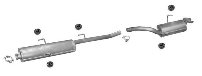 Auspuff FIAT SCUDO I (220) 1.9 D 2.0 JTD SWB-Kurz 2000-2002 Auspuffanlage