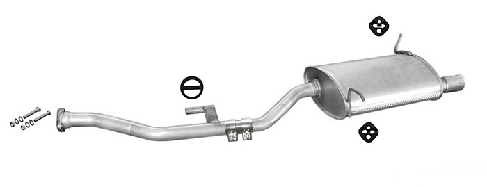 Auspuff BMW 3 Compact (E36) 316 1994-2000 Auspuffanlage