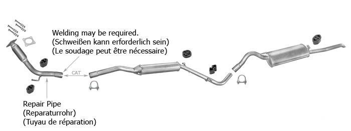 Auspuff SKODA FELICIA 1.9 D Kombi 1994-2001 +Rohr Auspuffanlage