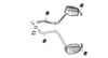 Auspuff MERCEDES (W211 S211) E200 E240 E320 E500 E500T auch 4-Matic 2xESD