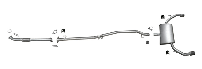 Auspuff +Rohr für ALFA ROMEO GIULIETTA 2.0 JTDM Euro 5 2010-2018 Auspuffanlage