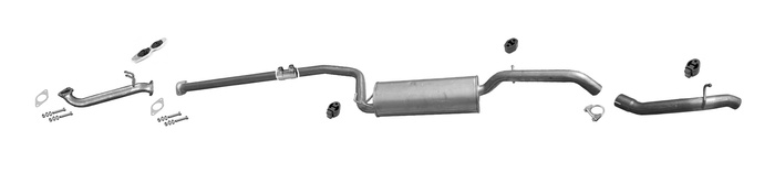 Auspuff für FORD C-MAX II / FOCUS III 1.5 1.6 TDCi 2010-2019 +Rohr Auspuffanlage