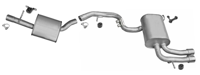 Auspuff für VW TIGUAN I (5N) 2.0 TFSi TSi Auspuffanlage