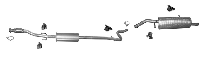 Auspuff für Citroen C3 II und DS3 1.4 16V VTi95 Auspuffanlage