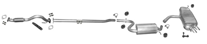 Auspuff für VW GOLF V / GOLF V PLUS 1.4 TSi 122PS 2007-2008 +Rohre Auspuffanlage