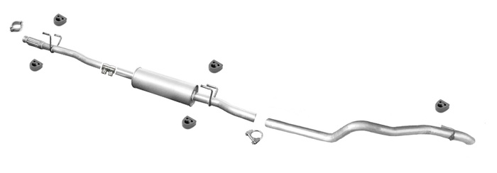 Auspuff für VW CRAFTER 2.5 TDI 2E 2F 30-35-50 SWB-3250mm ab 2006 Auspuffanlage