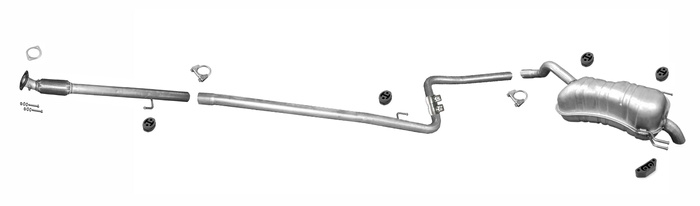 Auspuff für FIAT DOBLO 1.6 JTD OPEL COMBO 1.6 CDTi  SWB Rohr Vorne ORGINAL FORM