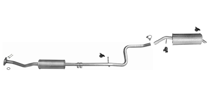Auspuff für PEUGEOT 207 1.6 16V 109PS ohne Chrom Schrägheck Auspuffanlage